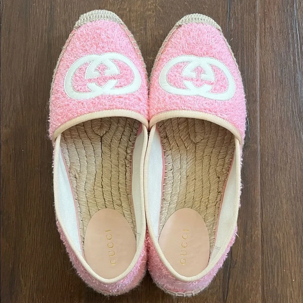 GUCCI GF logo Terry Espadrilles Flat women size EU37